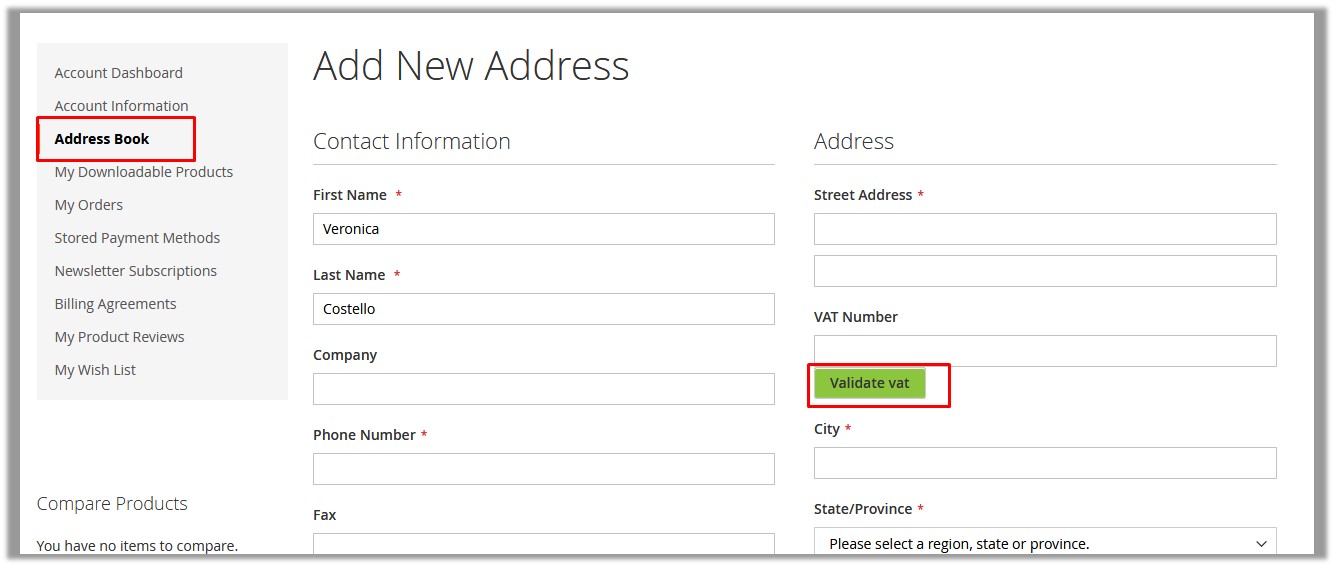 Magento2 Vat Validation-add-new-address