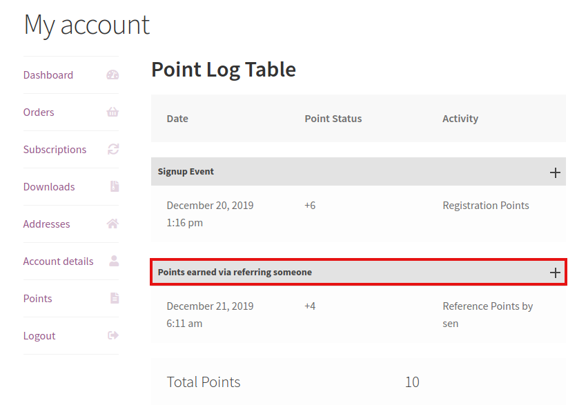 points and rewards for woocommerce