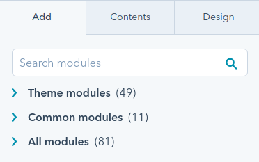 module settings