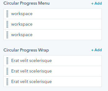 progress menu
