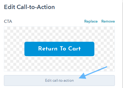 email template return-to-cart-cta