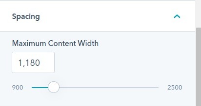 Spacing option : hubspot theme