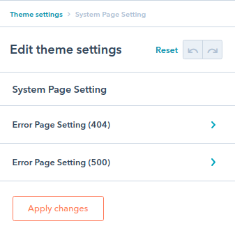 edit theme setting : hubspot theme