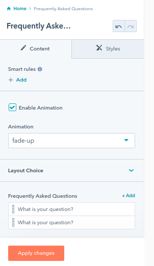 Frequently Asked module : hubspot the;me