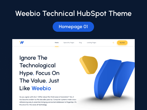 Homepage 01 : HubSpot Theme