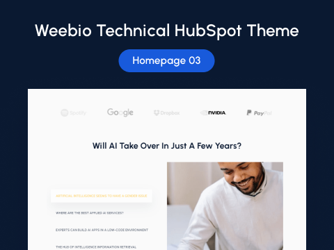 Homepage 03 : HubSpot theme