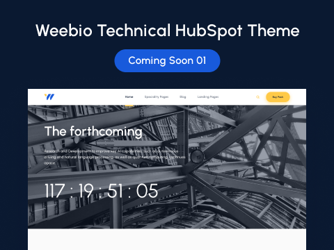 Coming Soon 01 : hubspot theme