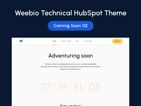 Coming Soon 02 : hubspot theme