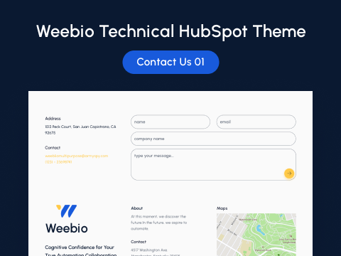 Contact Us 01 : hubspot theme