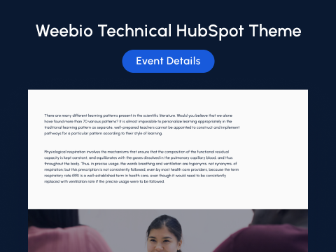 Events Details : hubspot theme