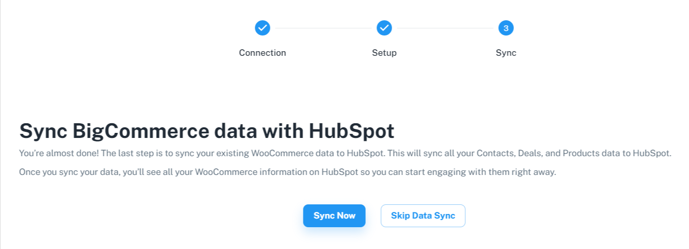 sync your data with HubSpot