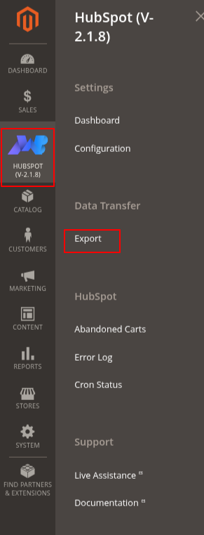 export magento data (1)