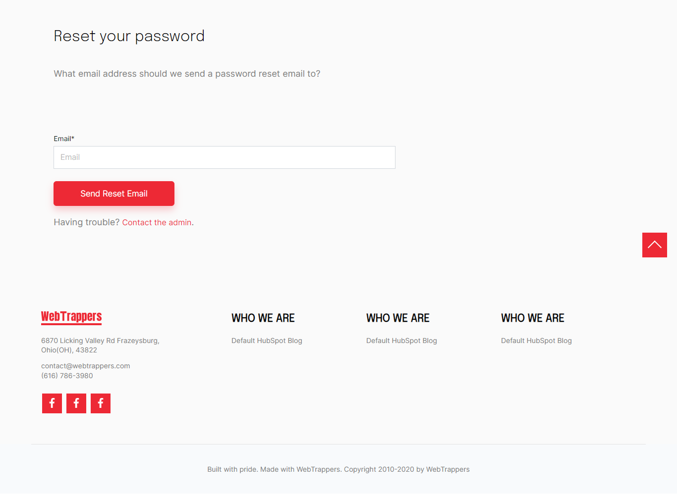 reset password request
