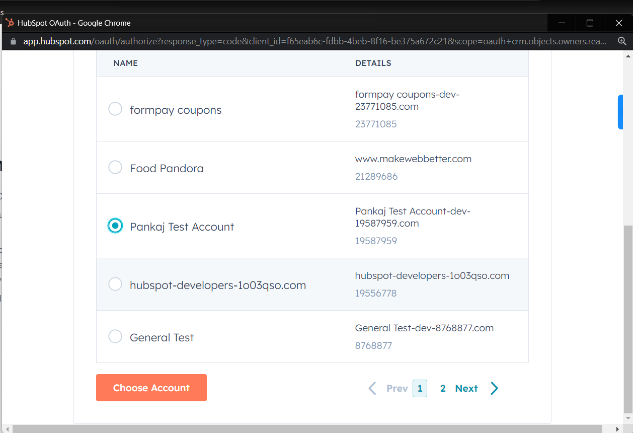 Add your hubspot account with BigCommerce app