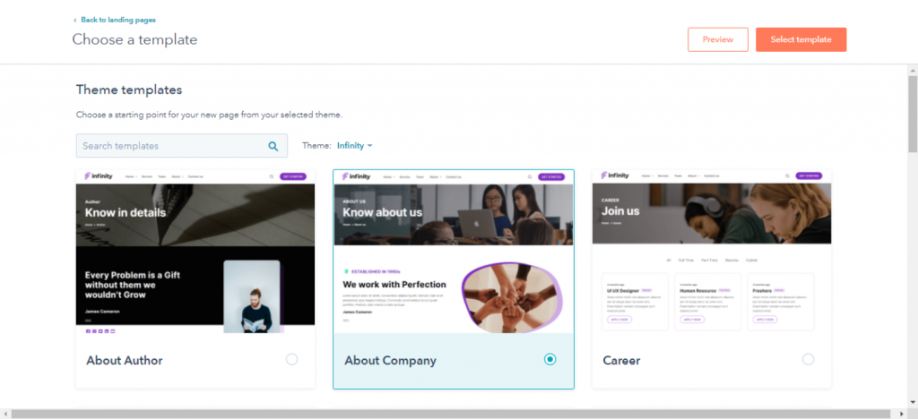 Infinity Hubspot Theme | MakeWebBetter