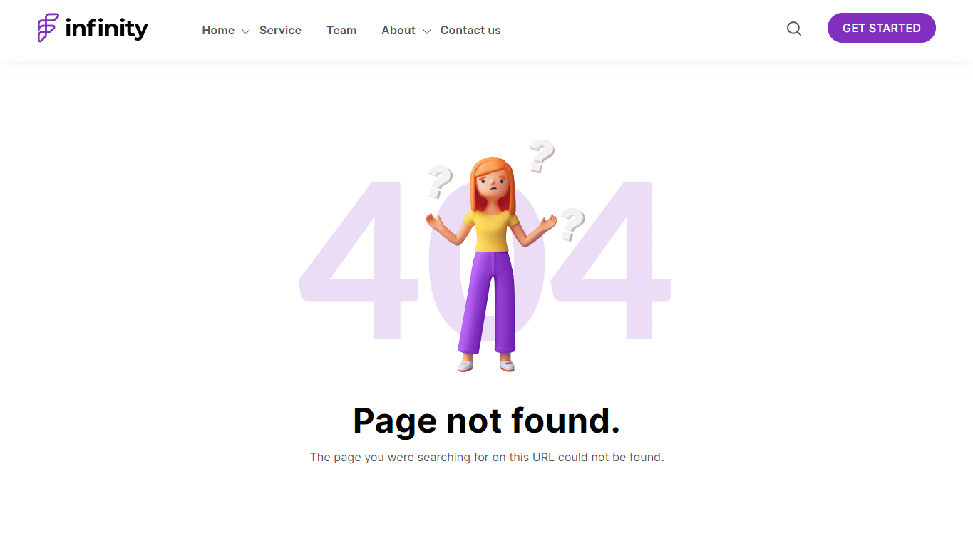 Error 404 template