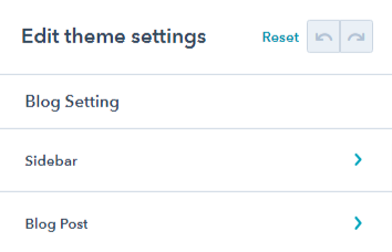 HubSpot Theme: Blog settings