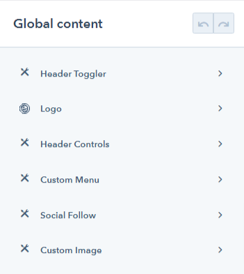 Customizing website header
