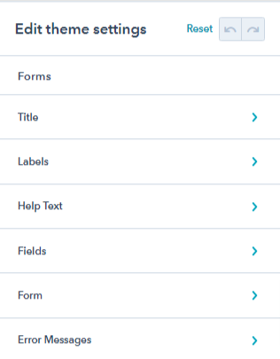 HubSpot Theme: Forms