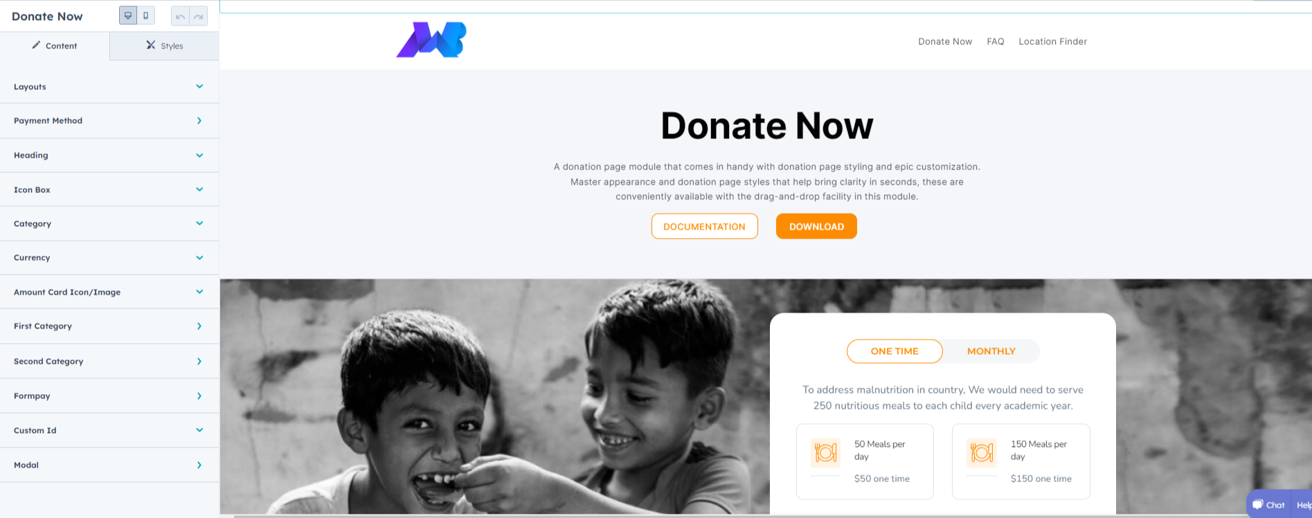 Donate Now Module by MakeWebBetter