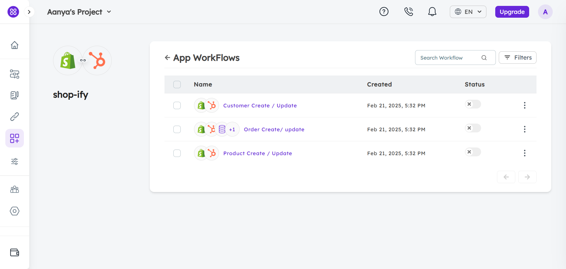 app connector workflows