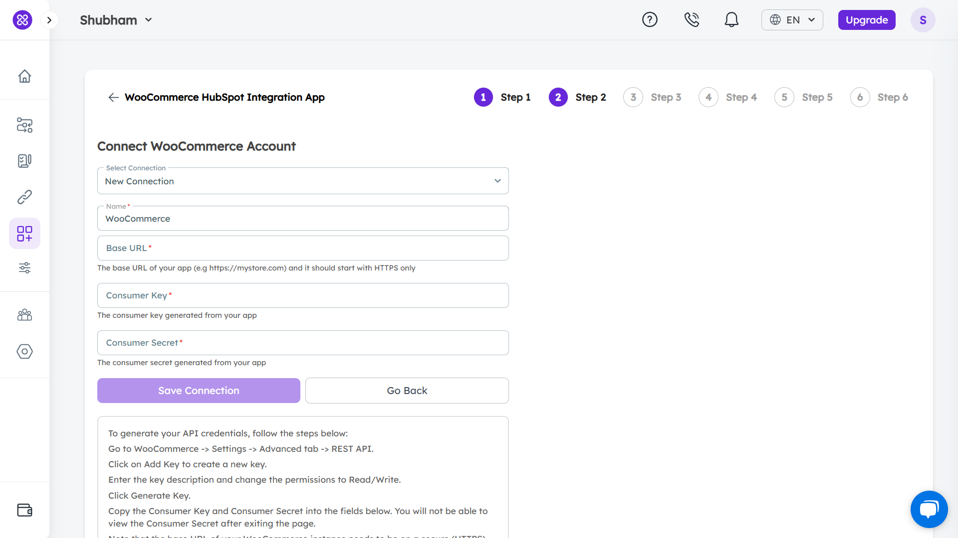 woocommerce hubspot integration step 2