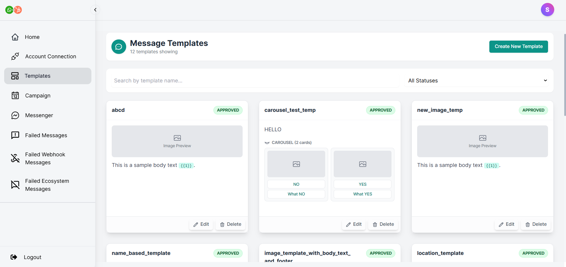 camapigns and message templates