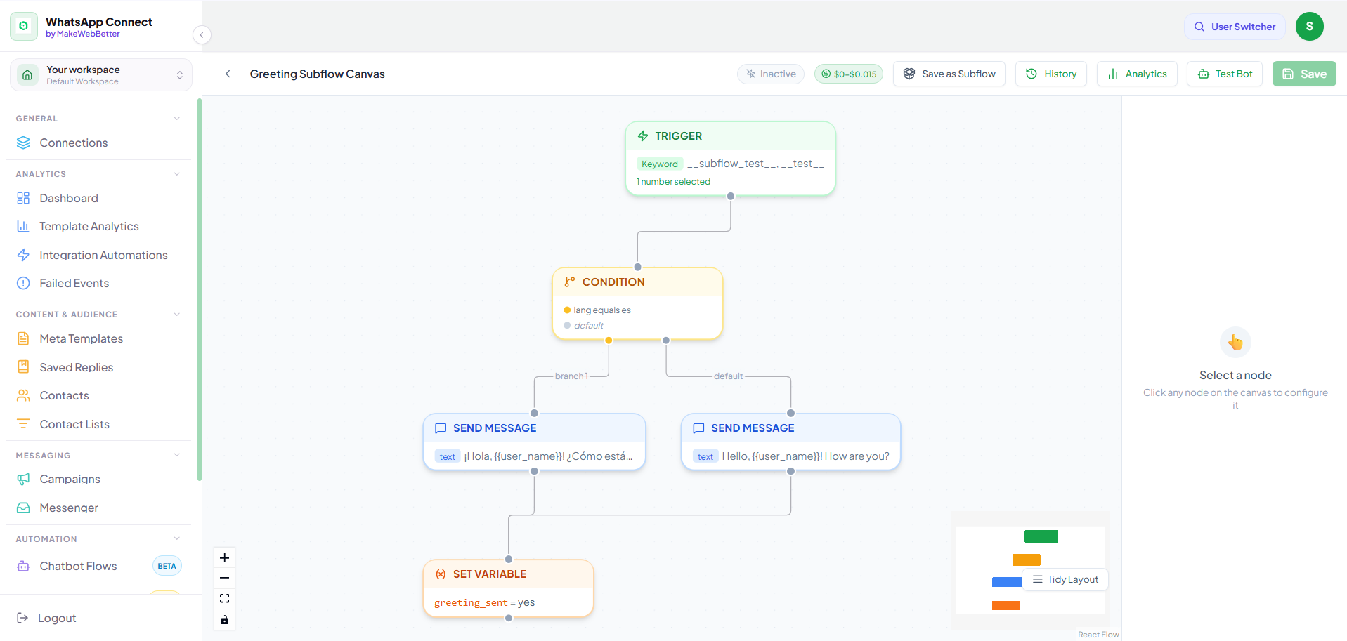 chatbot flows - create chatflow