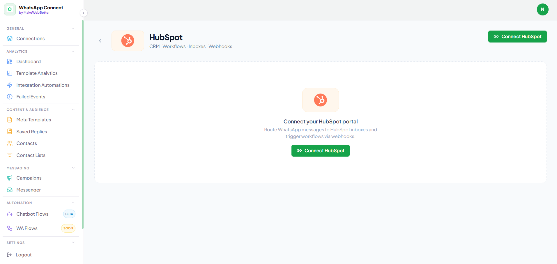 connect whatsapp with hubspot