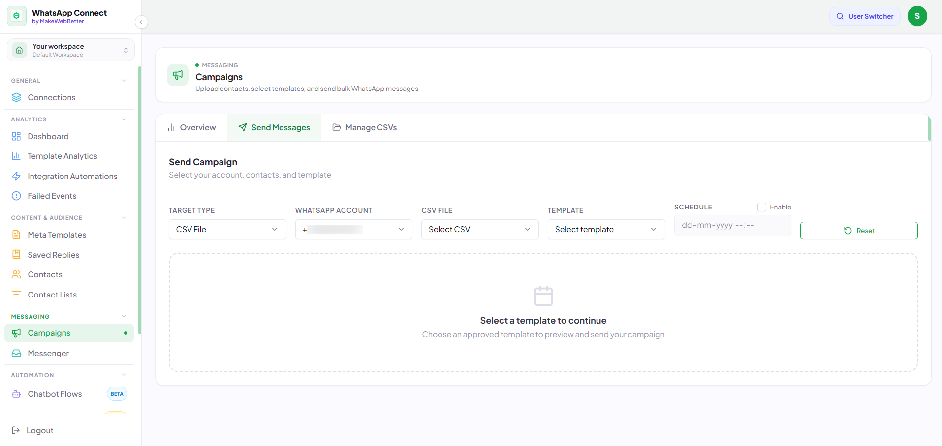 whatsapp campaigns - send campaigns